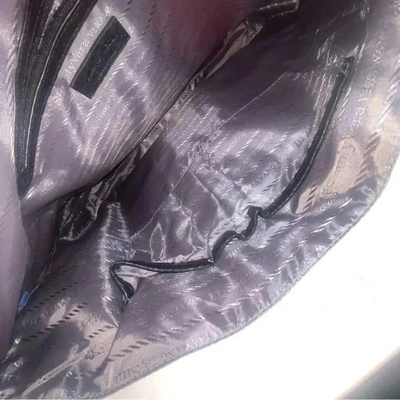 NWT Vera Wang Black White Silver Tote Purse Bag - Picture 6 of 6